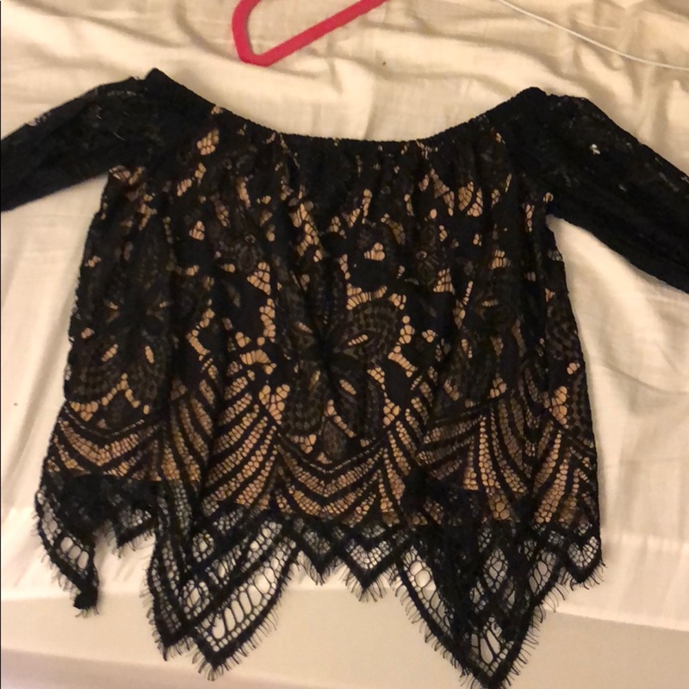 Off the shoulder lace top